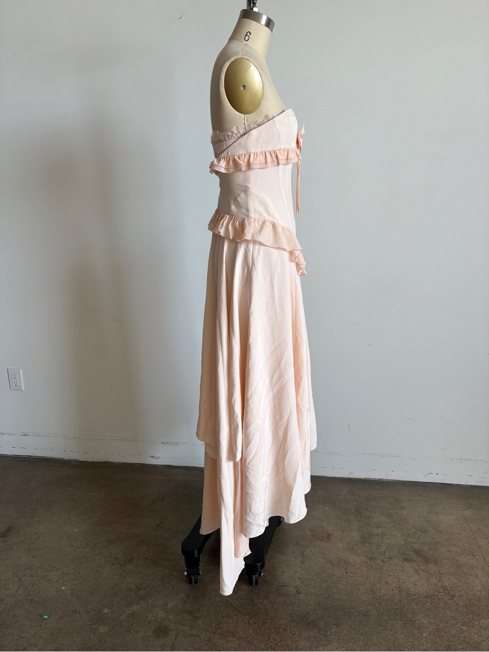New For Love And Lemons “Harmony” High-Low Ruffle Dress Sz Small - Picture 5 of 16